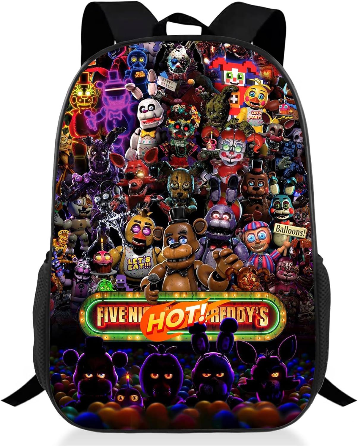 Five Nights at Freddy's Backpack Game Backpack Cartoon Backpacks 3D Printing Laptop Bag Shoulders Lightweight Casual Daypack Travel Hiking Camping